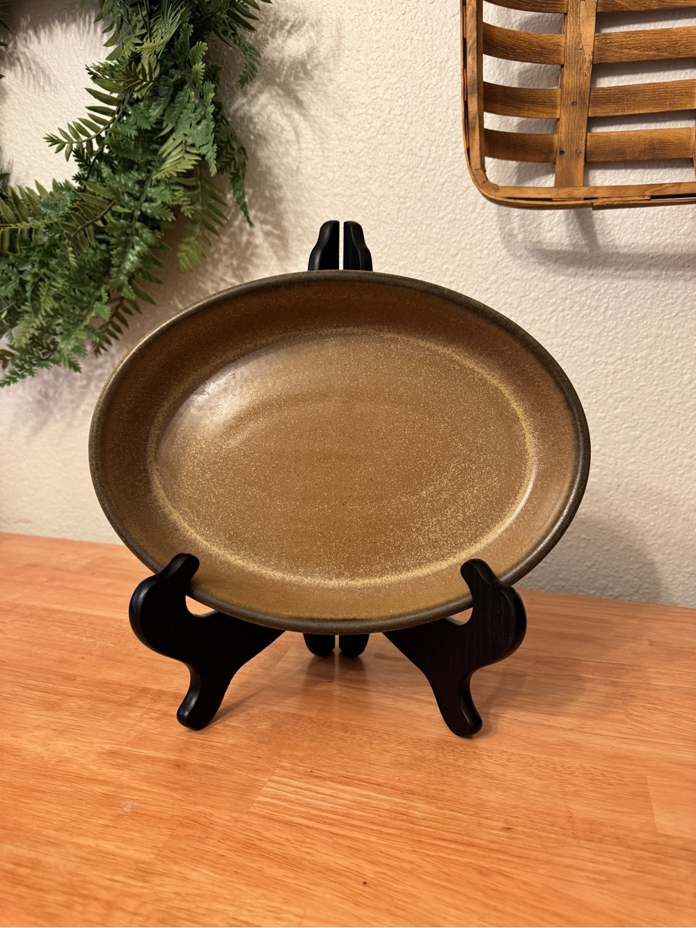Vintage Denby Langley Romany Brown Large Oval Baker